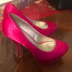 Pink pump heel